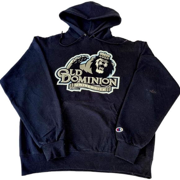Champion Other - Champion Hoodie Old Dominion University Mens Navy Hooded Sweater Size Medium.